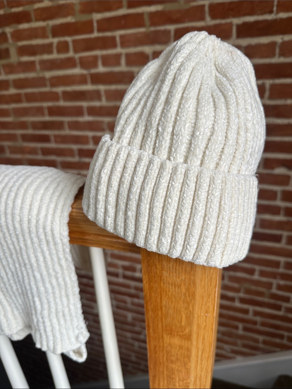 Men's Rib Knit Beanie Hat - Cream